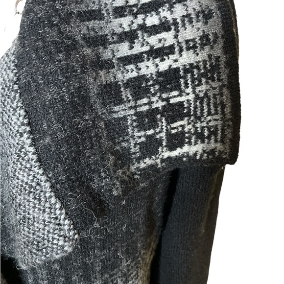 Ava Couture Mohair Blend Black /White Cardigan Sweater Duster Jacket Size:Large - Picture 2 of 14